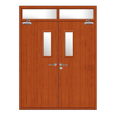 Steel wooden fire door